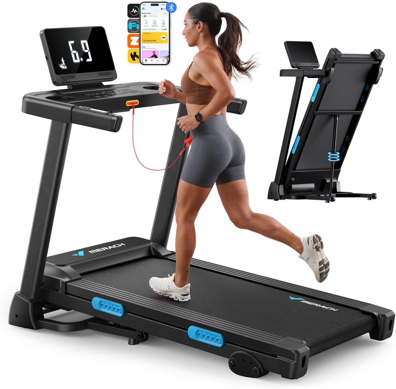 MERACH 300-Lb Capacity Foldable Treadmill - $200 (using code CBUIH3UE)