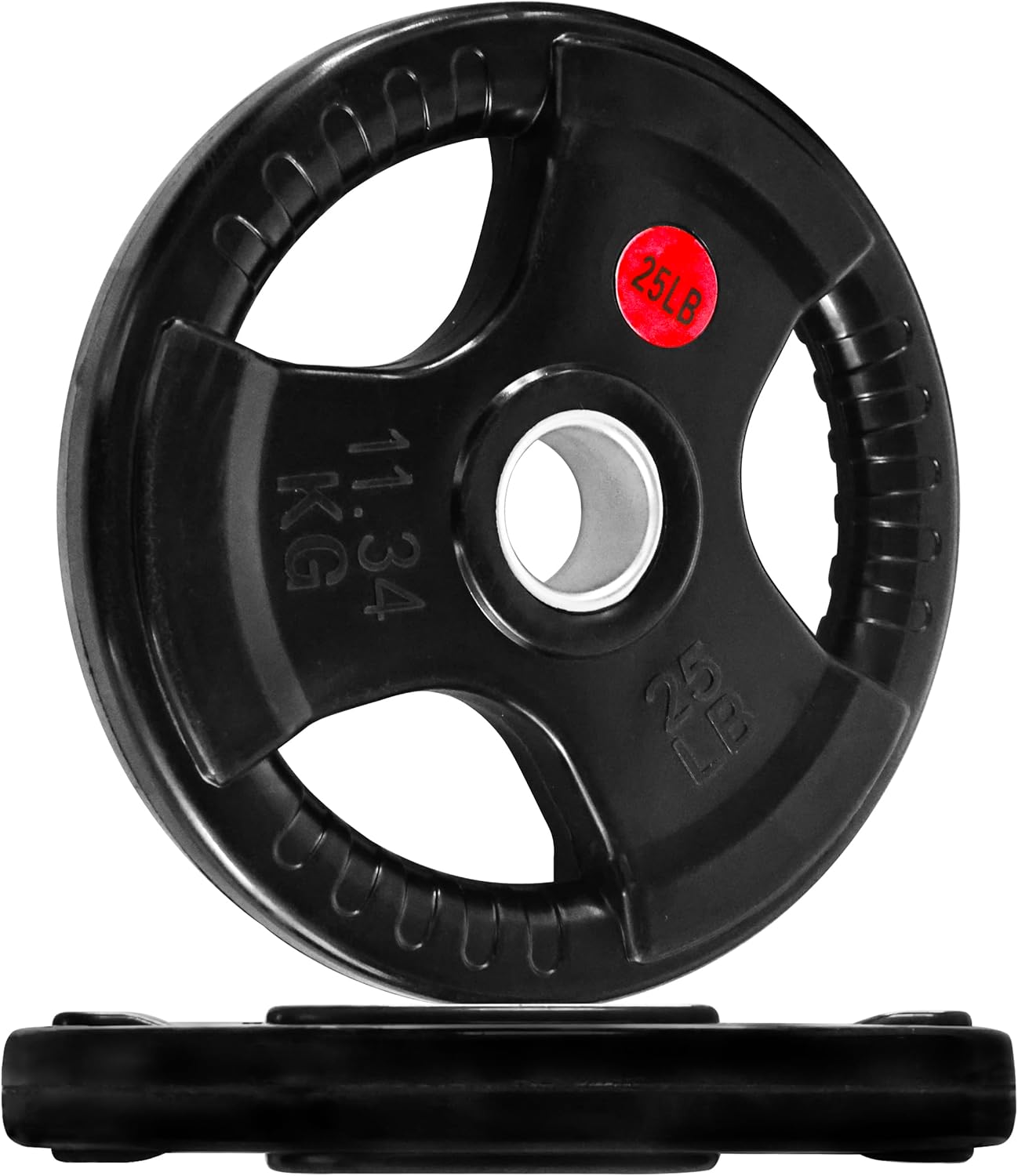 Rubber Coated 25LB Weight Plate Pair - $45.49 (clip coupon)